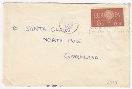 Ireland. Letter Send To SANTA CLAUS, NORTH POLE, GREENLAND 1960. Nice Cover - Covers & Documents