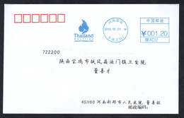 China 2010 Shanghai EXPO,Thailand Pavilion Postage Meter Cover/FDC - 2010 – Shanghai (China)