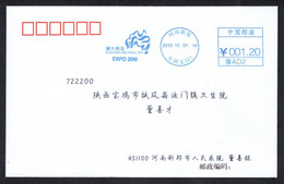 China 2010 Shanghai EXPO,Australia Pavilion Postage Meter Cover/FDC - 2010 – Shanghai (China)