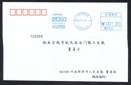 China 2010 Shanghai EXPO, "www.Logonews.cn" Postage Meter Cover/FDC - 2010 – Shanghai (China)