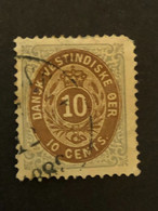 DANISH WEST INDIES DANSK-WESTINDISKE OER  SG 25  10c Blue And Brown FU  CV £180 - Danish West Indies