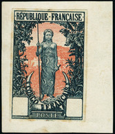 Type Femme Bakalois, épreuve Non Dentelée, Sans La Valeur, En Bleu Et Rouge-brun, Superbe, Signé Calves. - Other & Unclassified