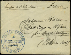 Lettre Pli De 1894 2ème Bataillon De Phu-Lang-Thuong, Cachet à Date De Mars 1894 + Tonkin Corps Expéditionnaire Pour Mur - Other & Unclassified