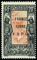 Neuf Sans Charnière N° 285, 20c France Libre, Signé Calves - Other & Unclassified