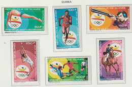 Guinea 1992 Barcelona Olympic Games 6 Stamps  MNH/** (H75) - Zomer 1992: Barcelona