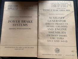 GMC US HANDBOEK Power Break Systems / Auxiliary Generator And Engine Assemblies. 2 Volumes. - Forze Armate Americane