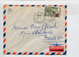 CAMEROUN 1961 DOUALA  AVIATION - Affr. Sur Lettre Par Avion + Cachet - Kameroen (1960-...)