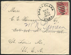 CUBA - N° 143 / LETTRE DE SANTA CLARA LE 30/5/1908 POUR LES USA - TB - Brieven En Documenten