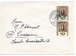 55868 - Bund - 1959 - 2@10Pfg. Interposta A. Bf. M. SoStpl. HAMBURG - INTERPOSTA -> Cuxhaven - Cartas & Documentos