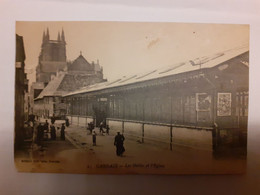 CARHAIX   Les Halles Et L'Eglise   (Publicité SINGER) - Carhaix-Plouguer