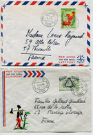 CONGO POINTE NOIRE Départ Arrivée 1974 - 2 Lettres Affr. Sur Lettre Par Avion - Sonstige & Ohne Zuordnung