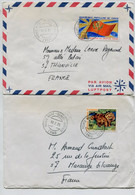 CONGO POINTE NOIRE Départ Arrivée 1972/75 - 2 Lettres Affr. Sur Lettre Par Avion - Andere & Zonder Classificatie