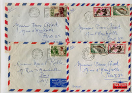 CONGO - 4 Lettres Affr. Sur Lettre Par Avion - Flamme Postale Sport Boxe Poisson - Sonstige & Ohne Zuordnung