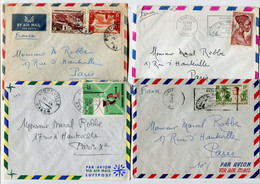 GABON - 4 Lettres Affr. Sur Lettre Par Avion - - Gabon