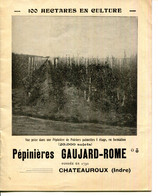 36.INDRE.CHATEAUROUX.PETIT LIVRET.100 HECTARES EN CULTURE.PEPINIERES GAUJARD-ROME. - Non Classés