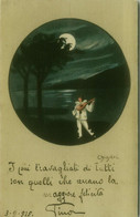 CHIOSTRI SIGNED 1910s POSTCARD -  PIERROT & MOON - EDIT BALLERINI & FRATINI N. 180 (BG2316) - Chiostri, Carlo