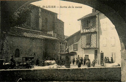 St Lizier * Place Et La Sortie De La Messe * Attelage - Andere & Zonder Classificatie