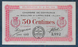 Chambre De Commerce De MOULINS Et LAPALISSE - 50 Centimes  -  Pirot N° 1 - Chambre De Commerce
