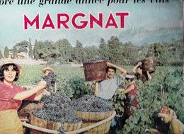 Calendrier  1971  VIN MARGNAT Avec éphéméride Et Pochette Rangement Papier Cartonnage LES VENDANGES - Grand Format : 1971-80