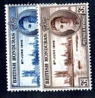 978 )  Br. Honduras 1946 Sc.#127-28  Mint* ( Cat.$.50 ) Offers Welcome! - British Honduras (...-1970)