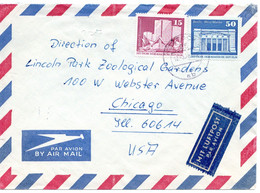 55884 - DDR - 1978 - 50Pfg. Gr.Bauten MiF A LpBf ROSTOCK -> Chicago, IL (USA) - Covers & Documents