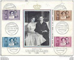 LUXEMBOURG ..-- 1er Anniversaire Du Mariage Couple Grand - Ducal . 09.04.1954 . Dans L' état . - Famille Grand-Ducale