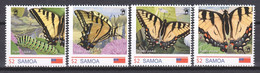 Samoa MNH Set WESTERN TIGER SWALLOWTAIL BUTTERFLY - Mariposas
