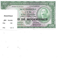 MOZAMBIQUE BILLET 100 ESCUDOS PICK 118 - Mozambique