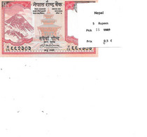 NEPAL BILLET 5 RUPEES PICK 53 - Népal