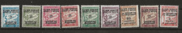 N° 10, 12, 13, 14, 15, 16, 17 & 18  *,  19 Sans Gomme - Timbres-taxe