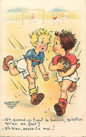 Themes Div-ref HH475- Illustrateurs - Illustrateur Jacqueline Faizant Simon -enfants -sports - Rugby - - Faizant