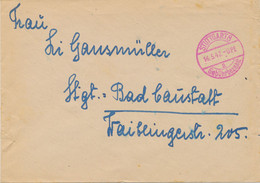 ALLIIERTE BESETZUNG 16.5.1947, „STUTTGART 8 / 6 Pf / Gebühr Bezahlt“ Seltene Lila K2 Auf Brief (links Unten Einriß) Nach - Covers & Documents