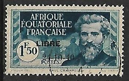 A.E.F. N°140D  Variété "2" Bouclé  FRANCE LIBRE - Gebraucht