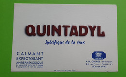 Buvard 556 - Laboratoire Syphar - QUINTADYL - Etat D'usage : Voir Photos - 21.5x13.5 Cm Environ - Vers 1950 - Produits Pharmaceutiques