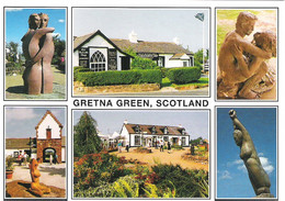 SCENES FROM GRETNA GREEN, SCOTLAND. UNUSED POSTCARD Ap6 - Dumfriesshire