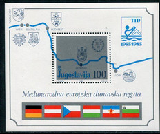 YUGOSLAVIA 1985 Danube Regatta Block MNH / **.  Michel Block 26 - Ungebraucht