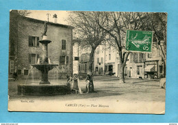 CARCES-femmes Faisant La Lessive-fontaine Place Marceau-beau Plan-édition-Marin-a Voyagé En 1908 - Carces