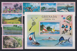 Grenada 1976 Tourismus Mi.-Nr. 733-39 Und Block 52 ** - Grenada (1974-...)