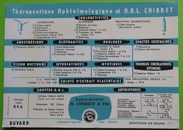 Buvard 465 - Laboratoires Chibret - Tableau Des Traitements - Etat D'usage :voir Photos - 21x15 Cm Environ - Vers 1960 - Produits Pharmaceutiques