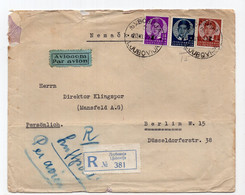 1939. KINGDOM OF YUGOSLAVIA,SERBIA,REGISTERED AIRMAIL COVER LJUBOVIJA TO BERLIN,GERMANY - Airmail