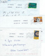 3 BVS - 24984 Katzen - 13934 Polynesien Eule Fische Blumen - 13934 Vitrail à Blois L'Hermine - Cartas & Documentos