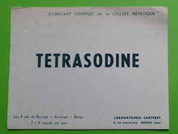 Buvard 472 - Laboratoire Carteret - TETRASODINE - Etat D'usage :voir Photos - 21x16 Cm Environ - Vers 1960 - Produits Pharmaceutiques