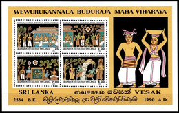 (0329) Sri Lanka  1990 / Culture / Vesak Sheet / Bf / Bloc Festival ** / Mnh Michel BL 42 - Sri Lanka (Ceylon) (1948-...)