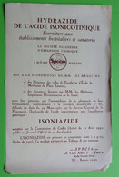 Buvard 477 - Laboratoire Specia - ISONIAZIDE - Etat D'usage :voir Photos - 16.5x26 Cm Environ - Vers 1950 - Produits Pharmaceutiques