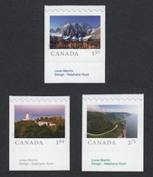 Qc. FROM FAR AND WIDE = INSCRIPTION Set Of 3 HV BK Stamps With Canada Post LOGO MNH Canada 2020 - Nuovi