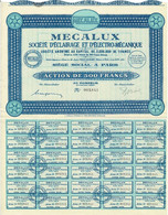 - Titre Ancien - Mecalux - Société D'Eclairage Et D'Electo-Mécanique- Titre De 1931 - - Electricity & Gas