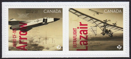 Qc. MILITARY JET AVRO Canada CF-105 ARROW = ULTRAFLIGHT = Pair From BK= Canadians In Flight = MNH Canada 2019 Sc #3175-6 - Unused Stamps