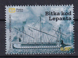 MONTENEGRO 2021,MARITIME,THE  BATTLE OF LEPANTO-1571,SHIP,GALEAS,MNH - Barcos