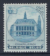 Belgique 1936 Exposition Philatelique De Charleroi Nº 437 * . Cat 45€ - Panes