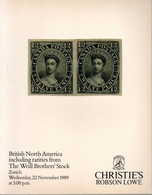 British North America, The Weill Brothers' Stock - Christies Robson Lowe 1989 - Catalogues For Auction Houses